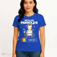 Installing Muscles Unicorn Lifting Women's T-Shirt thumb 4