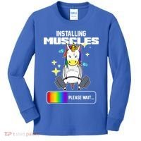 Installing Muscles Unicorn Lifting Kids Long Sleeve Shirt thumb 0
