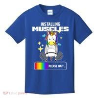 Installing Muscles Unicorn Lifting Kids T-Shirt thumb 0