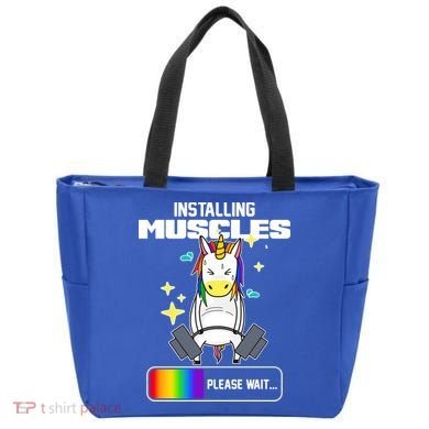 Installing Muscles Unicorn Lifting Tote Bag