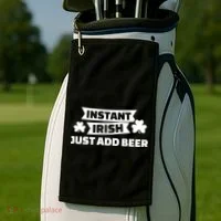 Instant Irish Just Add Beer Golf Towel thumb 2