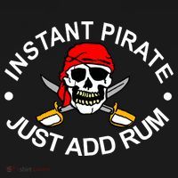Instant Pirate Just Add Rum USA-Made Doggie Bandana thumb 2