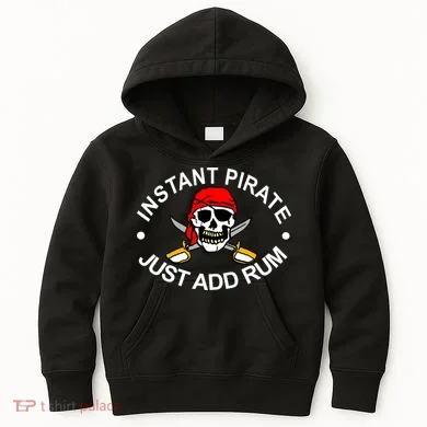 Instant Pirate Just Add Rum Kids Hoodie