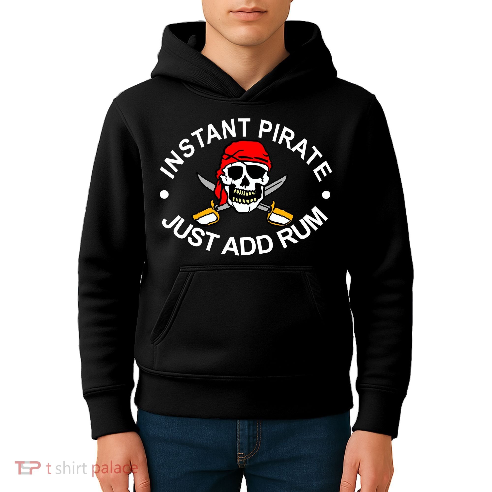 Instant Pirate Just Add Rum Kids Hoodie