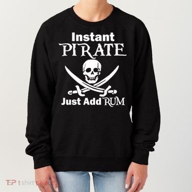 Instant Pirate Just Add Rum Skull Crosswords Women's Sweatshirt
