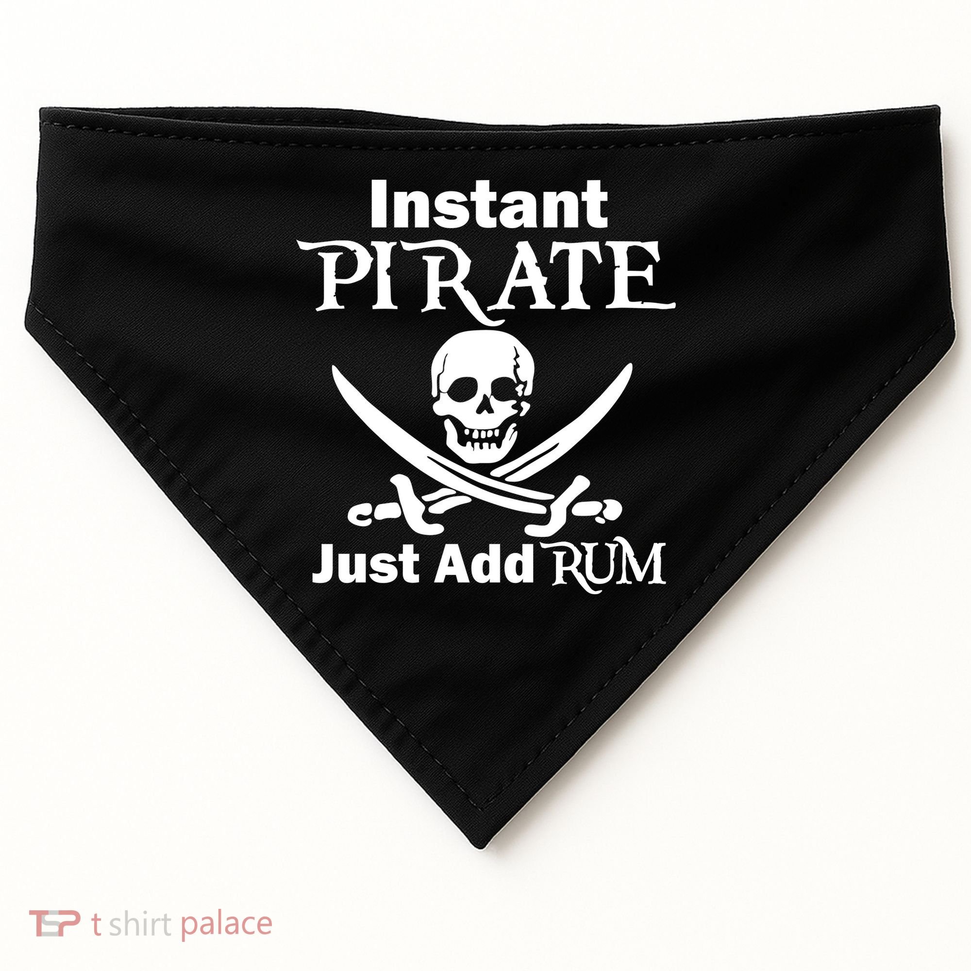 Instant Pirate Just Add Rum Skull Crosswords USA-Made Doggie Bandana