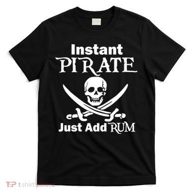 Instant Pirate Just Add Rum Skull Crosswords T-Shirt