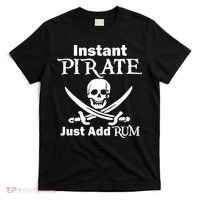 Instant Pirate Just Add Rum Skull Crosswords T-Shirt thumb 0