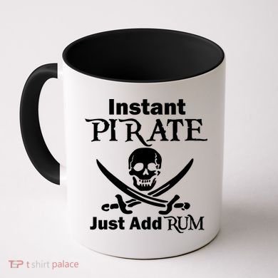 Instant Pirate Just Add Rum Skull Crosswords Coffee Mug