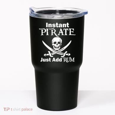 Instant Pirate Just Add Rum Skull Crosswords Tumbler