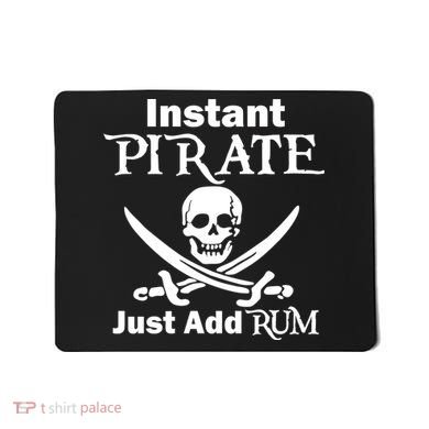 Instant Pirate Just Add Rum Skull Crosswords Mousepad