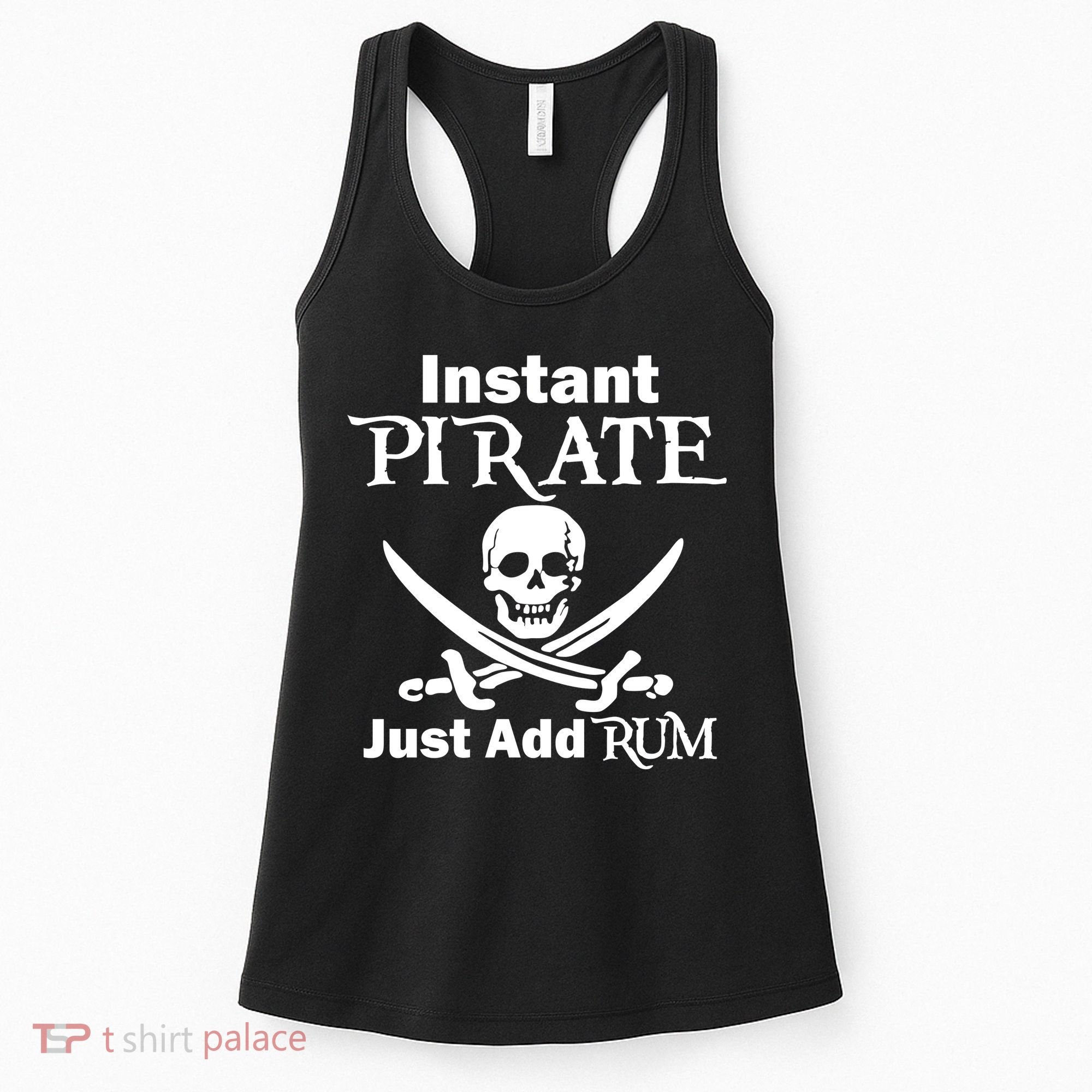 Instant Pirate Just Add Rum Skull Crosswords Women's Tank Top