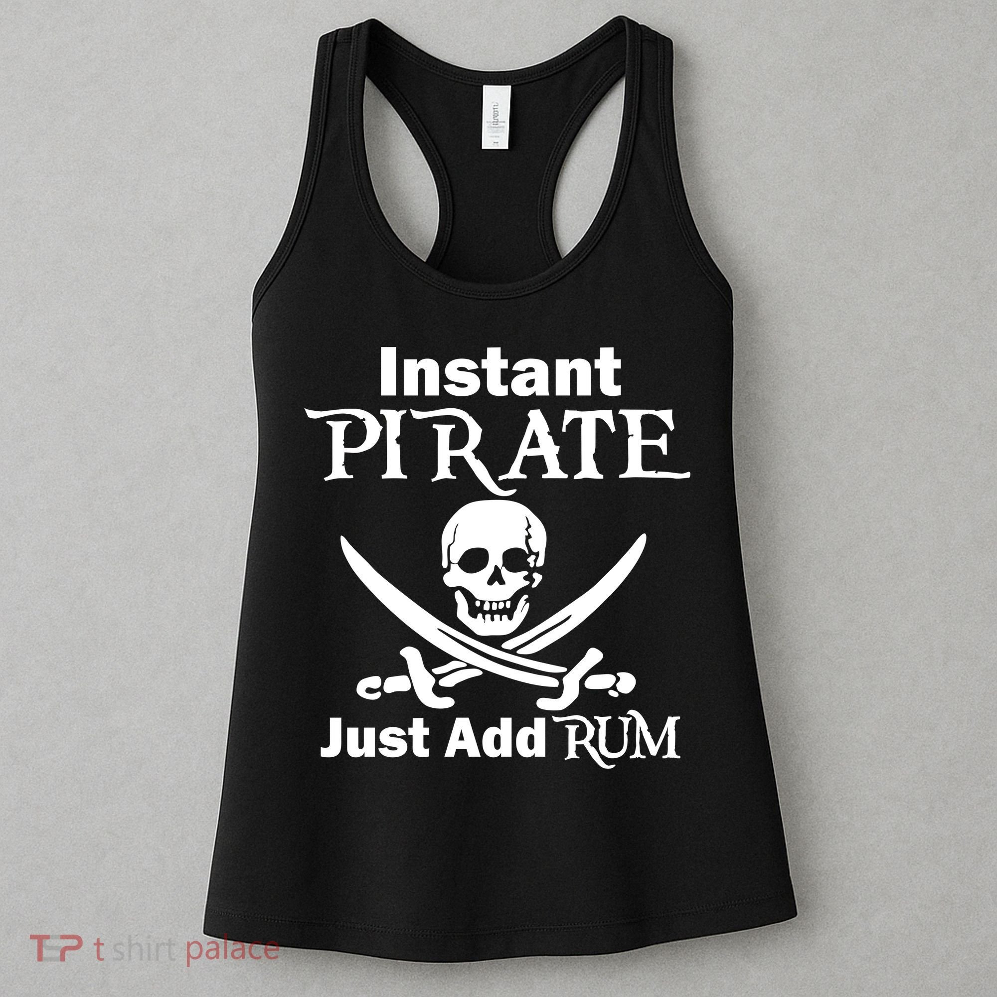 Instant Pirate Just Add Rum Skull Crosswords Women's Tank Top
