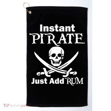 Instant Pirate Just Add Rum Skull Crosswords Golf Towel