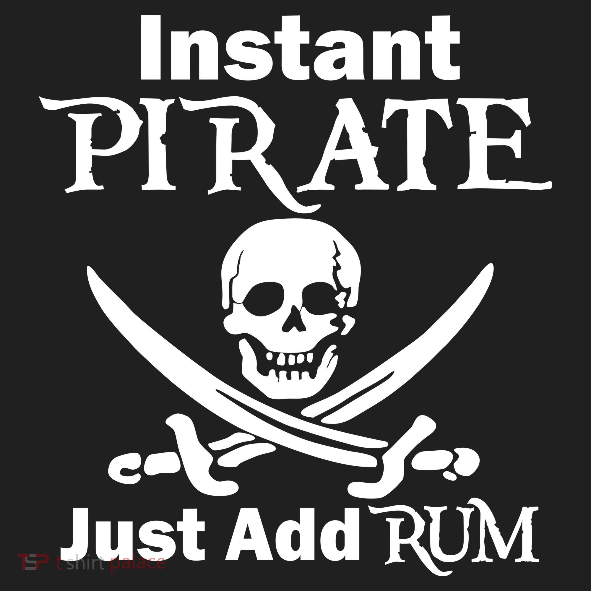 Instant Pirate Just Add Rum Skull Crosswords Golf Towel