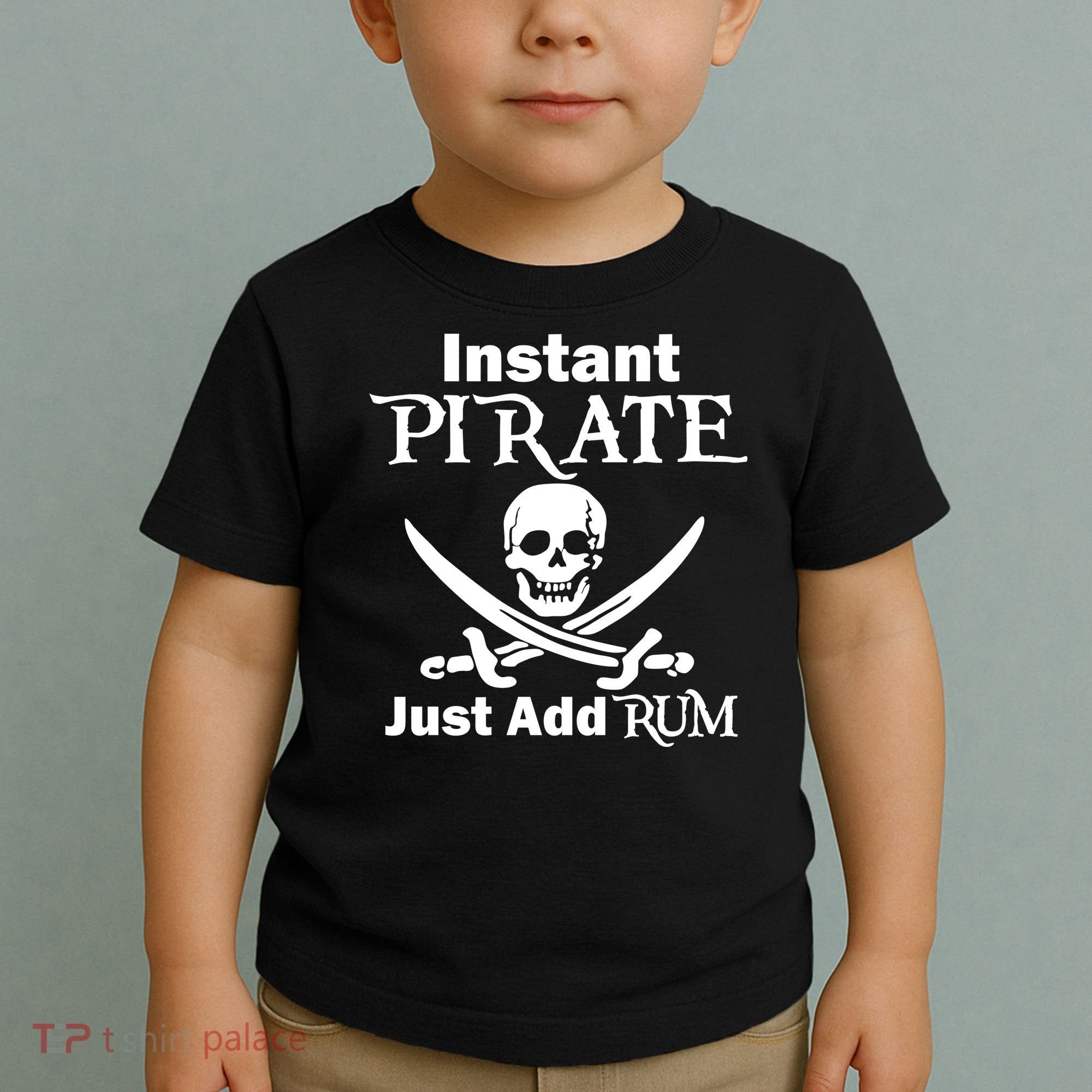 Instant Pirate Just Add Rum Skull Crosswords Toddler T-Shirt
