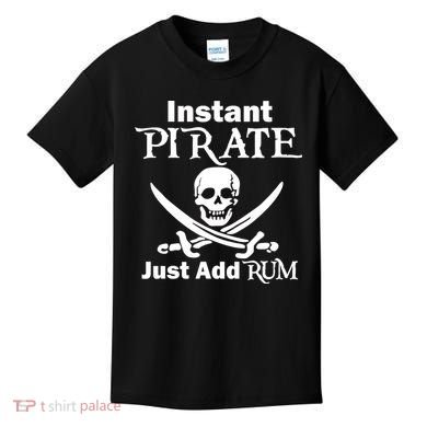 Instant Pirate Just Add Rum Skull Crosswords Kids T-Shirt