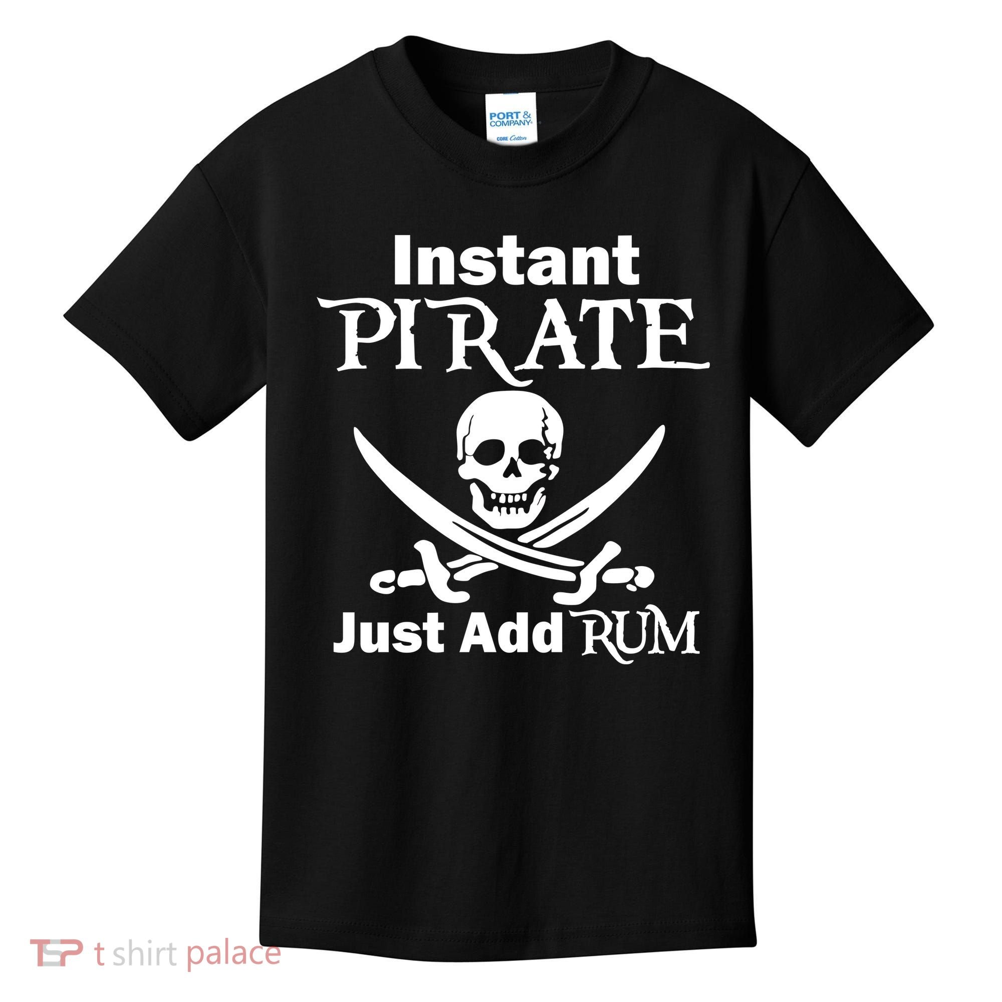 Instant Pirate Just Add Rum Skull Crosswords Kids T-Shirt
