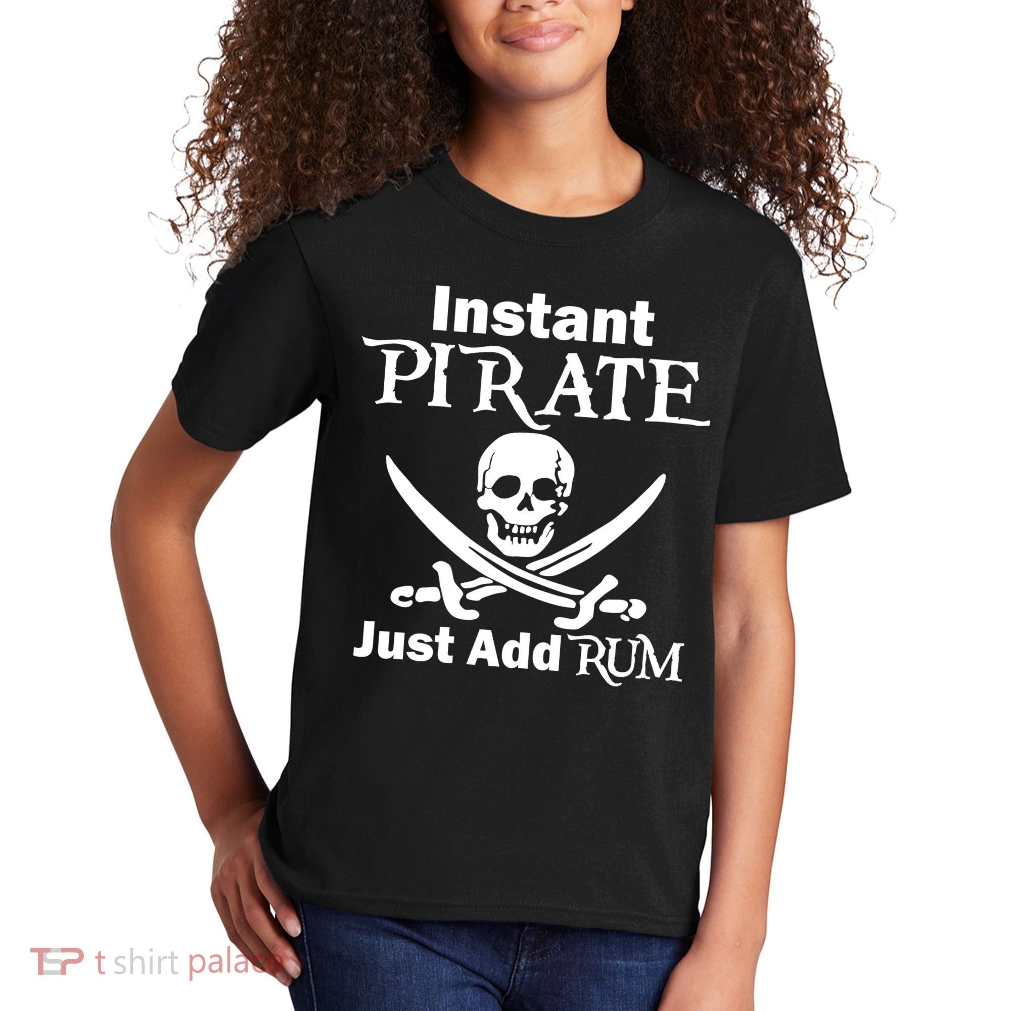 Instant Pirate Just Add Rum Skull Crosswords Kids T-Shirt