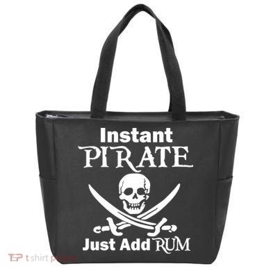 Instant Pirate Just Add Rum Skull Crosswords Tote Bag