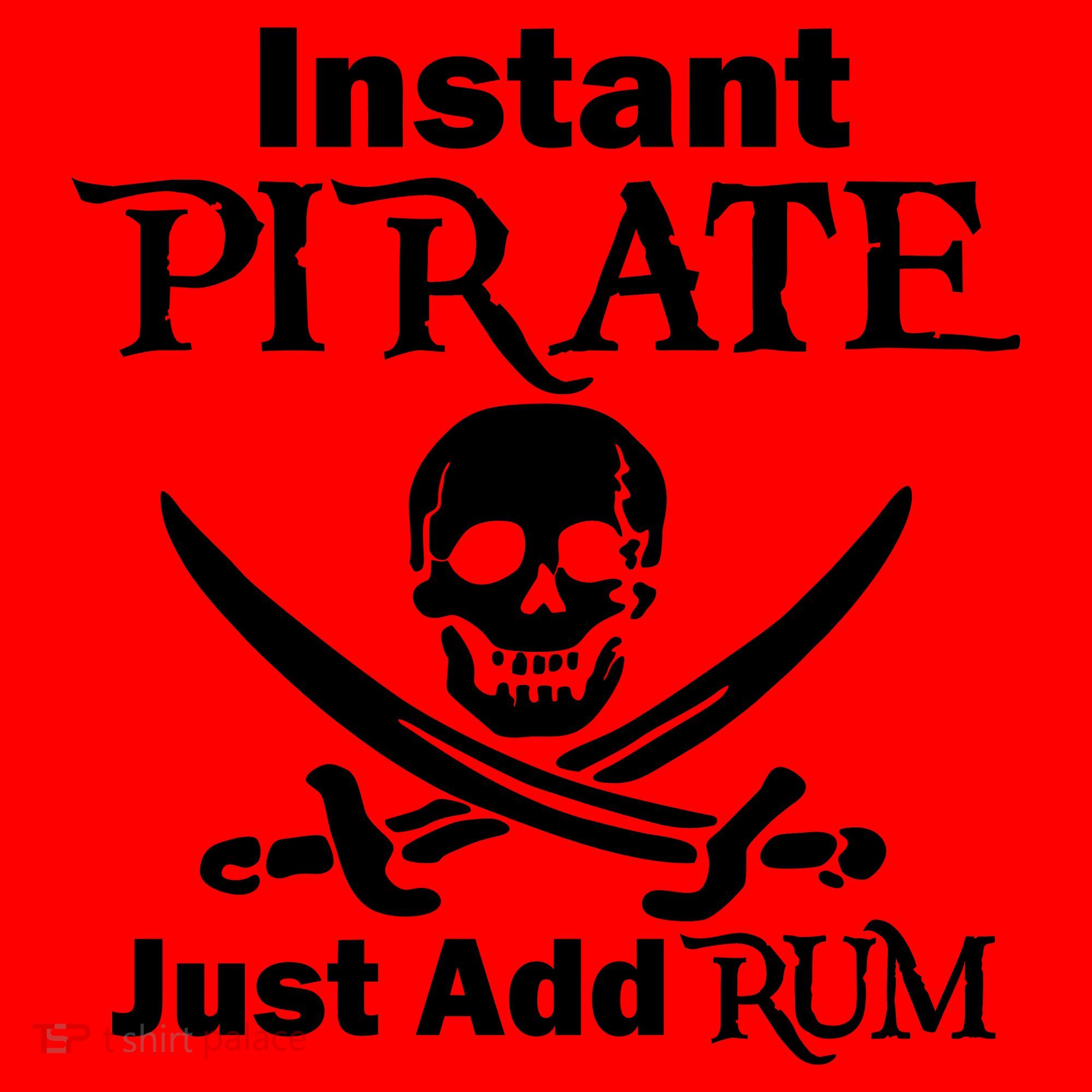 Instant Pirate Just Add Rum Skull Crosswords Santa Hat