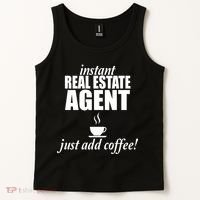 Instant Real Estate Agent Just Add Coffee Tank Top thumb 2