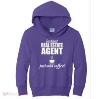 Instant Real Estate Agent Just Add Coffee Kids Hoodie thumb 0