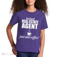 Instant Real Estate Agent Just Add Coffee Kids T-Shirt thumb 2