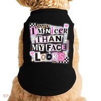 I'm Nicer Than My Face Looks Doggie Tank thumb 0