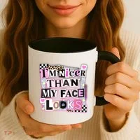 I'm Nicer Than My Face Looks Coffee Mug thumb 3