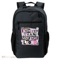 I'm Nicer Than My Face Looks Backpack thumb 0