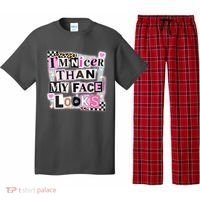 I'm Nicer Than My Face Looks Pajama Set thumb 0