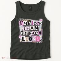 I'm Nicer Than My Face Looks Tank Top thumb 2