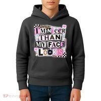 I'm Nicer Than My Face Looks Kids Hoodie thumb 4