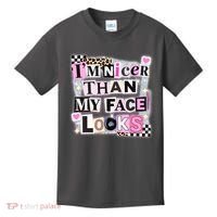 I'm Nicer Than My Face Looks Kids T-Shirt thumb 0