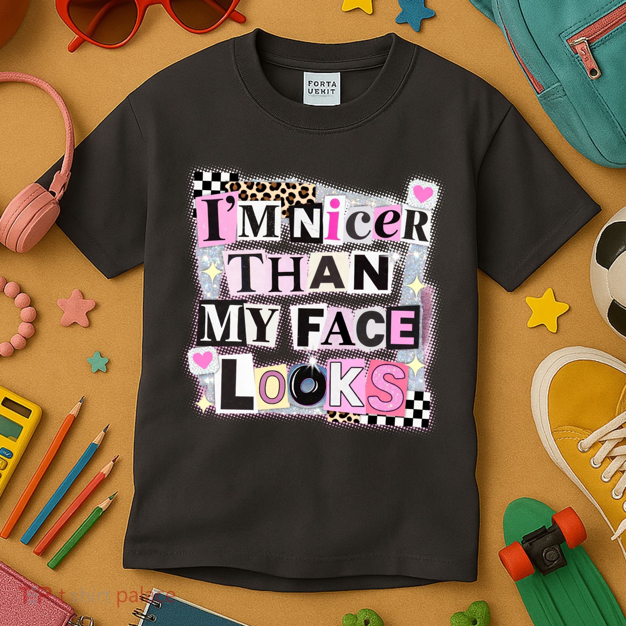 I'm Nicer Than My Face Looks Kids T-Shirt