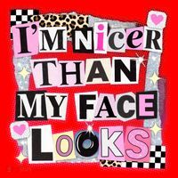 I'm Nicer Than My Face Looks Santa Hat thumb 1