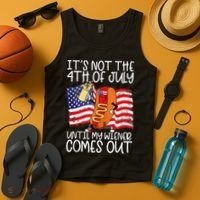 Its Not The 4th Of July Until My Weiner Comes Out Graphic Tank Top thumb 4