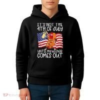 Its Not The 4th Of July Until My Weiner Comes Out Graphic Kids Hoodie thumb 4