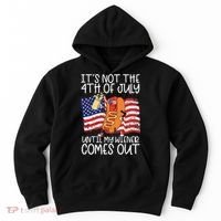 It's Not The 4th Of July Until My Wiener Comes Out Hot Dog Hoodie thumb 0
