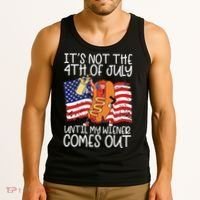 It's Not The 4th Of July Until My Wiener Comes Out Hot Dog Tank Top thumb 3