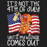 It's Not The 4th Of July Until My Wiener Comes Out Hot Dog Golf Towel thumb 3