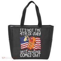 It's Not The 4th Of July Until My Wiener Comes Out Hot Dog Tote Bag thumb 0