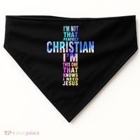 Im Not That Perfect Christian I Know I Need Jesus USA-Made Doggie Bandana thumb 0