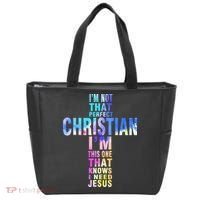 Im Not That Perfect Christian I Know I Need Jesus Tote Bag thumb 0