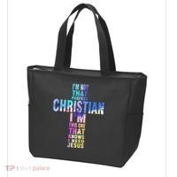 Im Not That Perfect Christian I Know I Need Jesus Tote Bag thumb 3