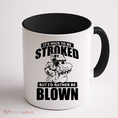 Its Nice To Be Stroked Funny Race Car Enthusiast Racing Coffee Mug back