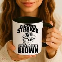 Its Nice To Be Stroked Funny Race Car Enthusiast Racing Coffee Mug thumb 3