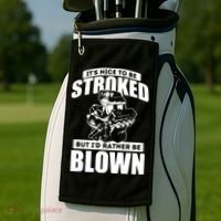 Its Nice To Be Stroked Funny Race Car Enthusiast Racing Golf Towel thumb 2