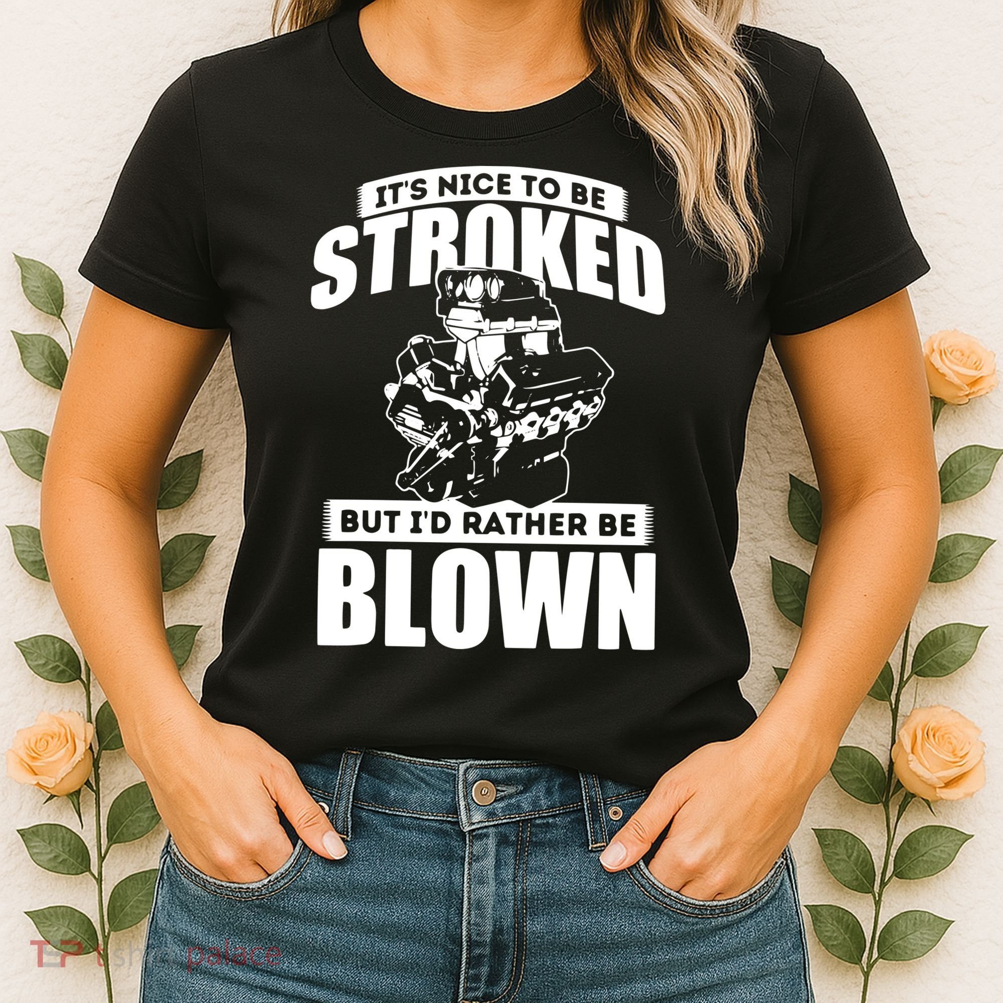 Its Nice To Be Stroked Funny Race Car Enthusiast Racing Women's T-Shirt